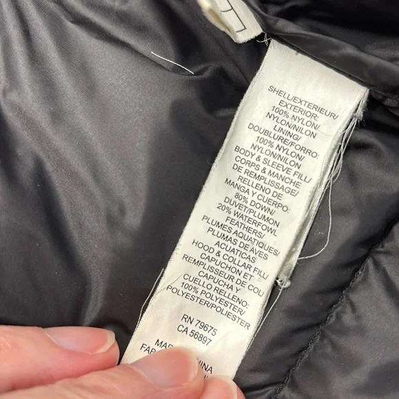 Lucky Brand Down Filled Puffer Coat with Hood Medium Colour Black - Picture 8 of 12